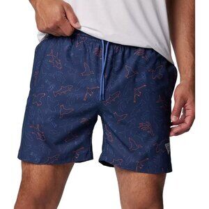 Columbia PFG Swimming Trunks Shorts Mens Size Small Performance Fishing Blue
